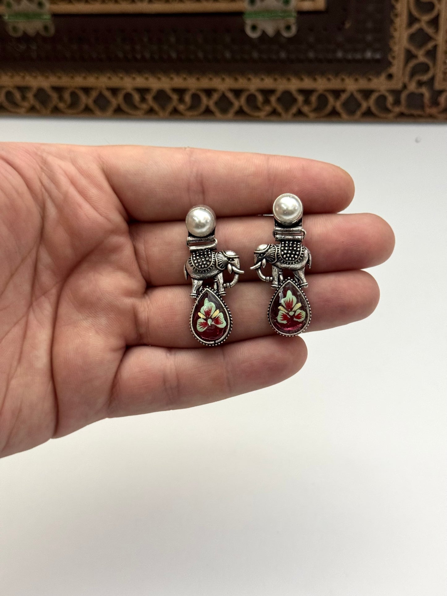 Premium brass made Oxidised Earrings