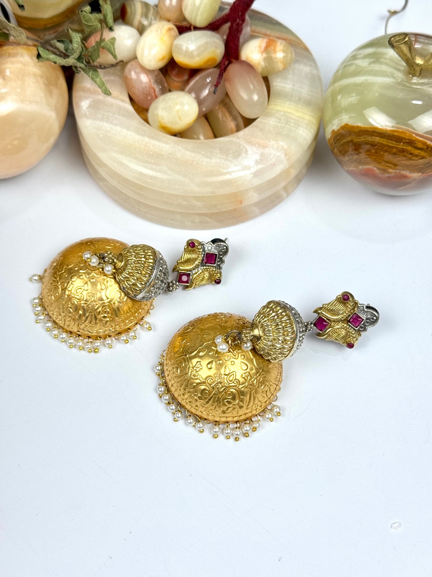 Premium Brass Made Oxidised Earrings