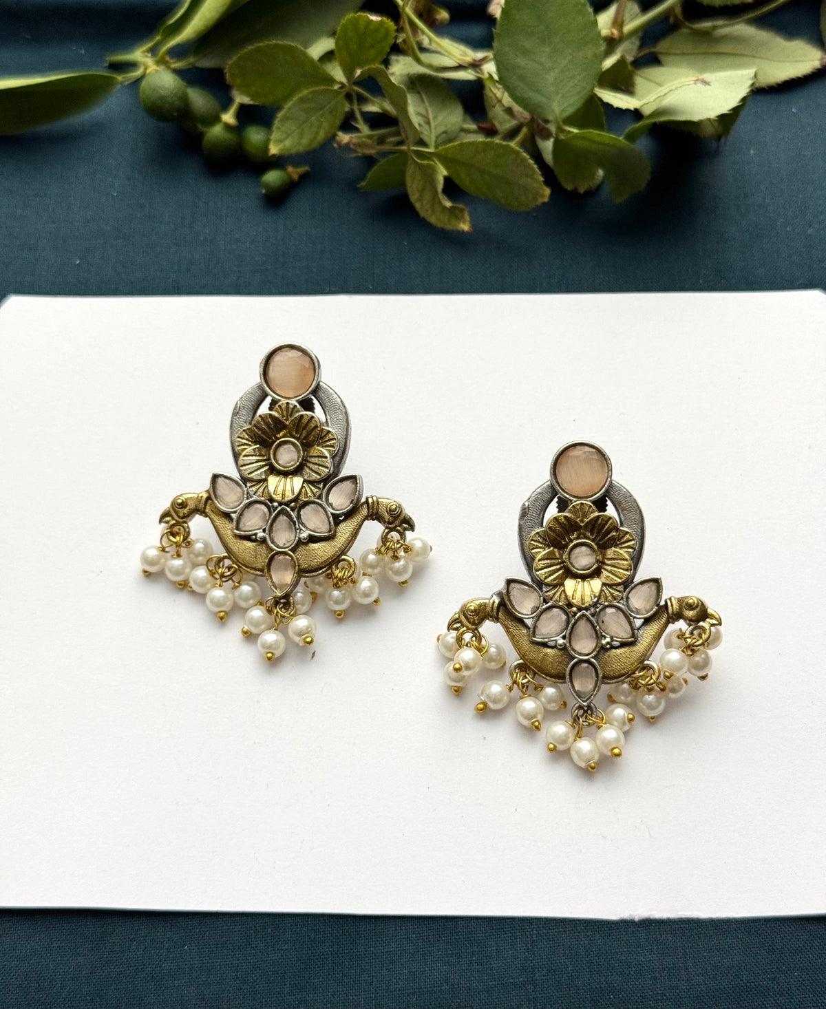 Premium Brass Made Oxidised Earrings