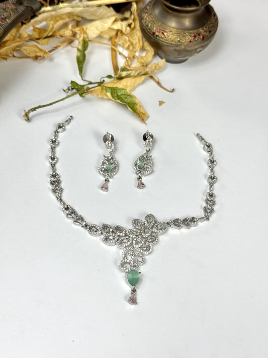 American Diamond 1 karat Necklace set