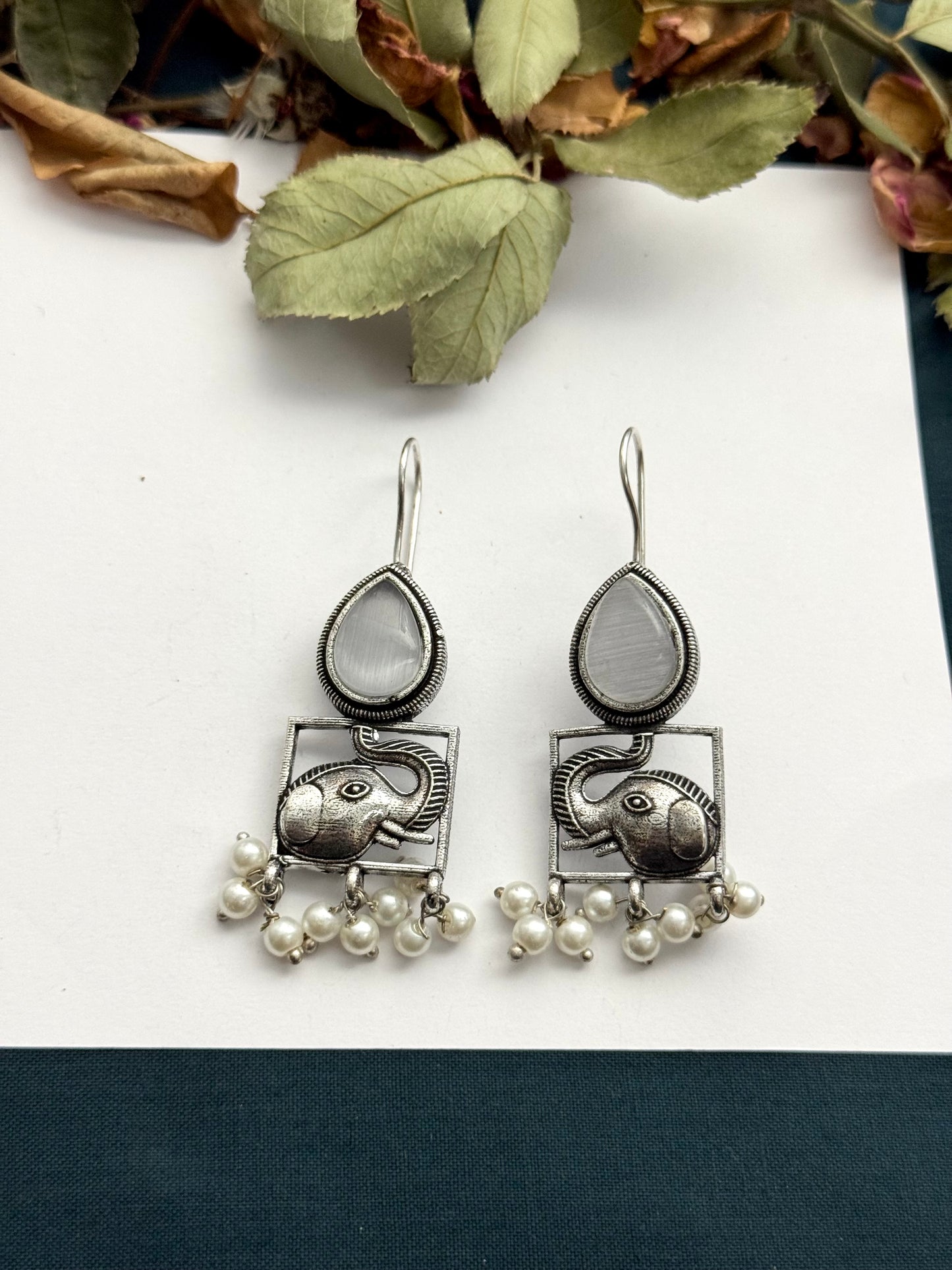 Premium brass made Oxidised Earrings
