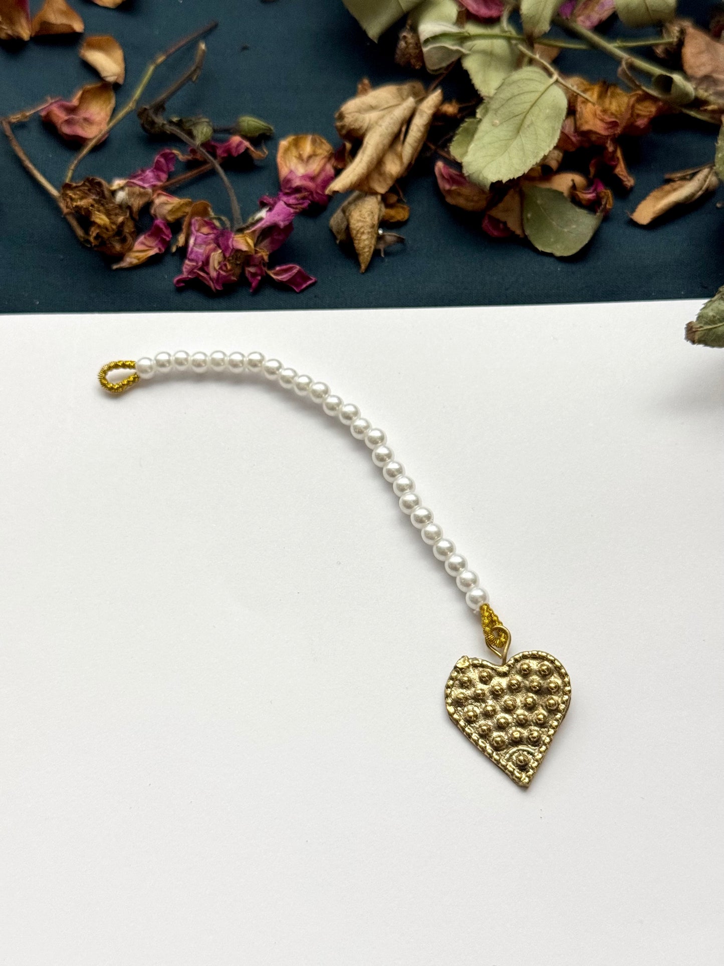 Boho Tribal Statement Heart Bindia | Antique Finish Ethnic Heart Bindia for Women