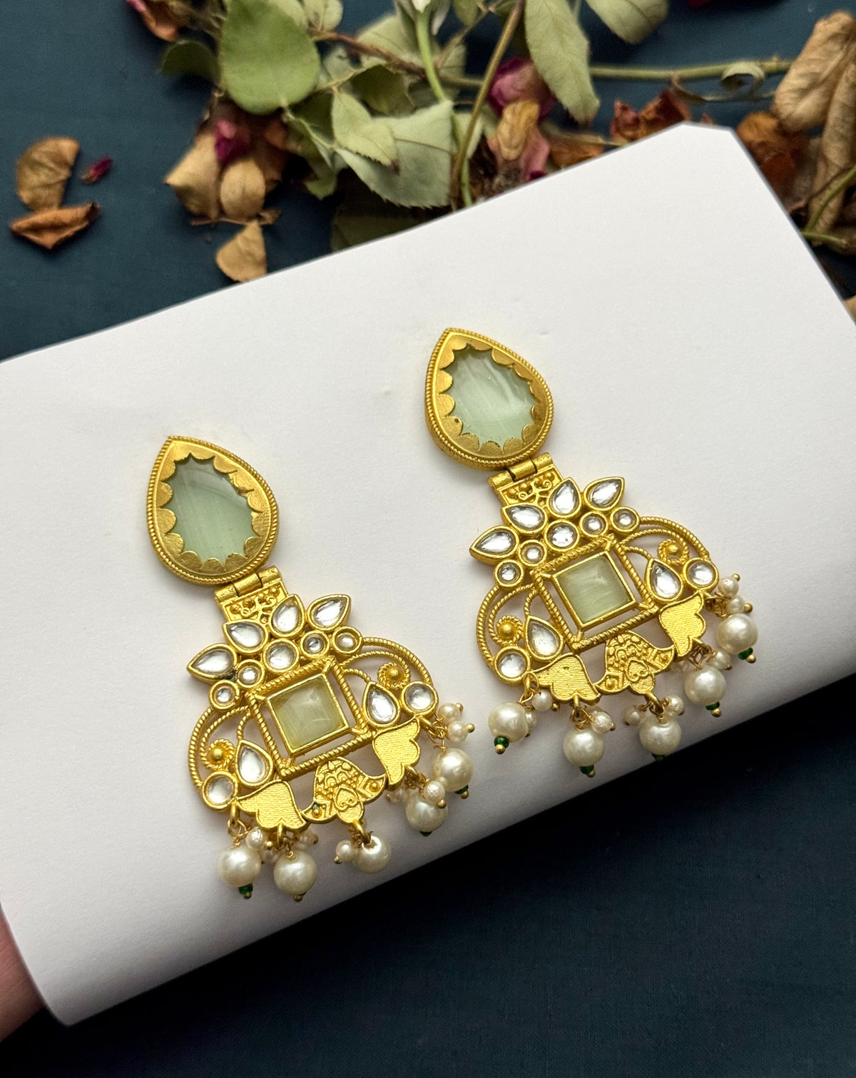 Premium Brass Meerab Earrings