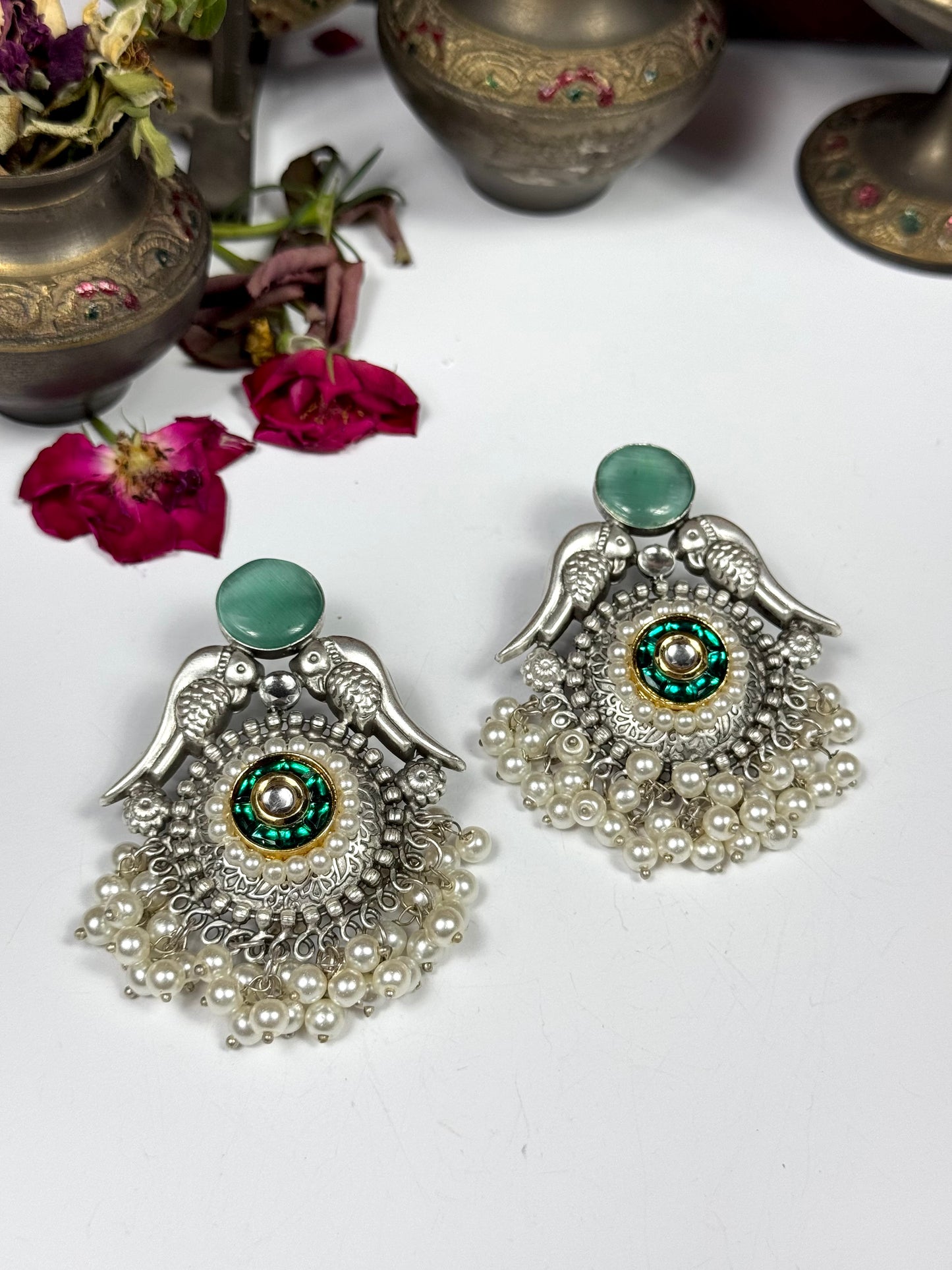 Premium Oxidised Heba Earrings