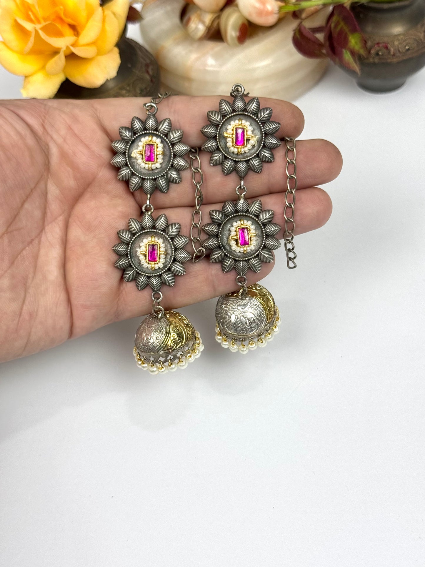 Oxidised Brass made premium Jhumkas