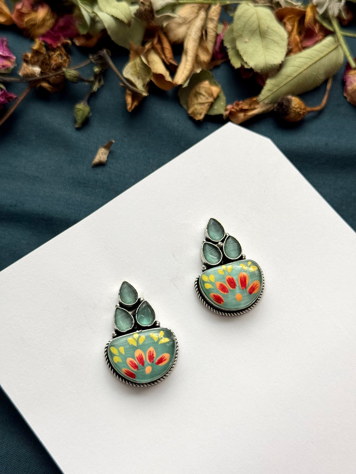 Premium brass made oxidised Earrings