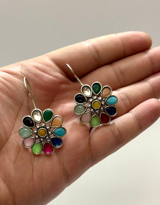 Premium Brass made Oxidised Multi Earrings