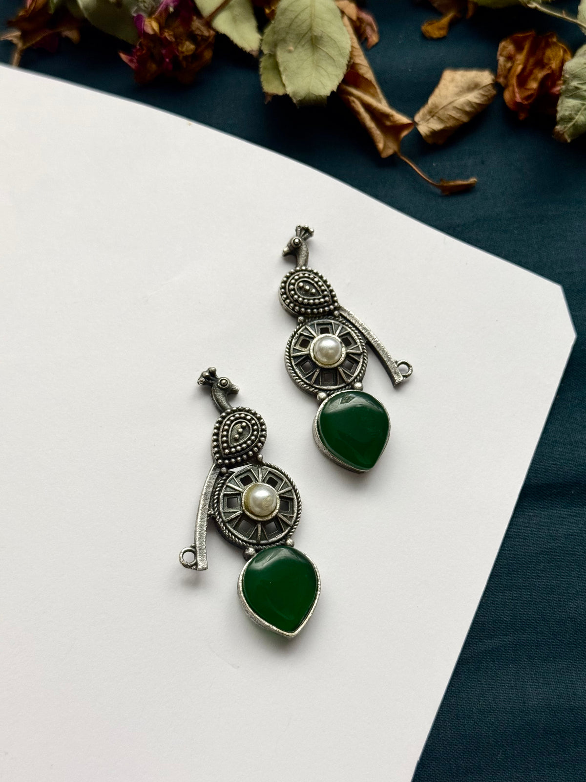 Premium oxidised Brass made Bird Earrings