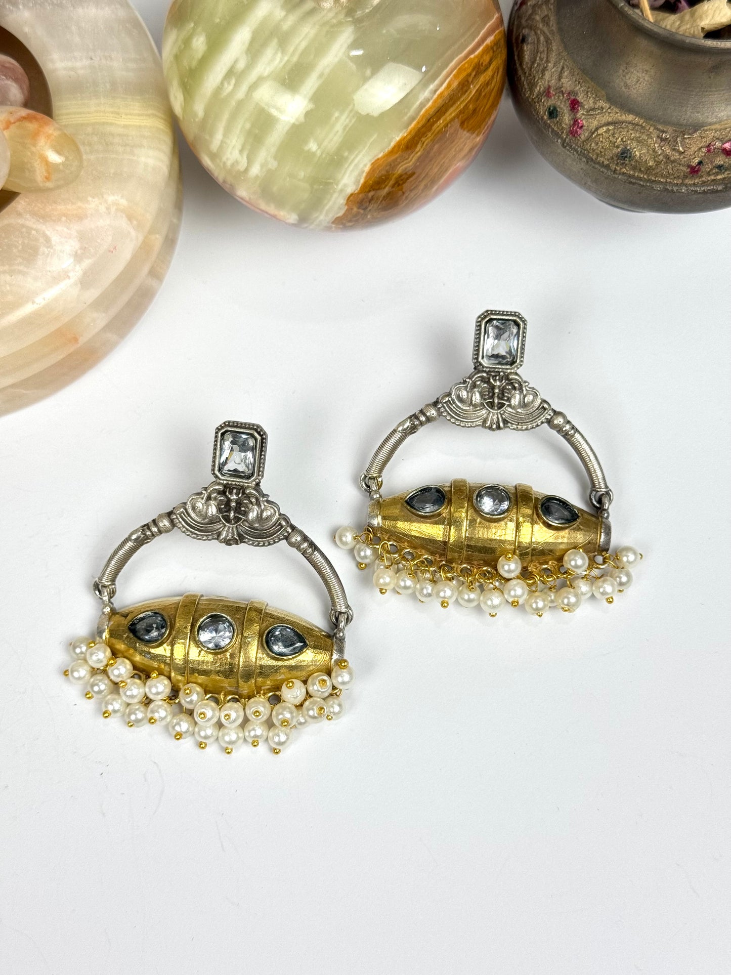 Premium oxidised Brass made Earrings