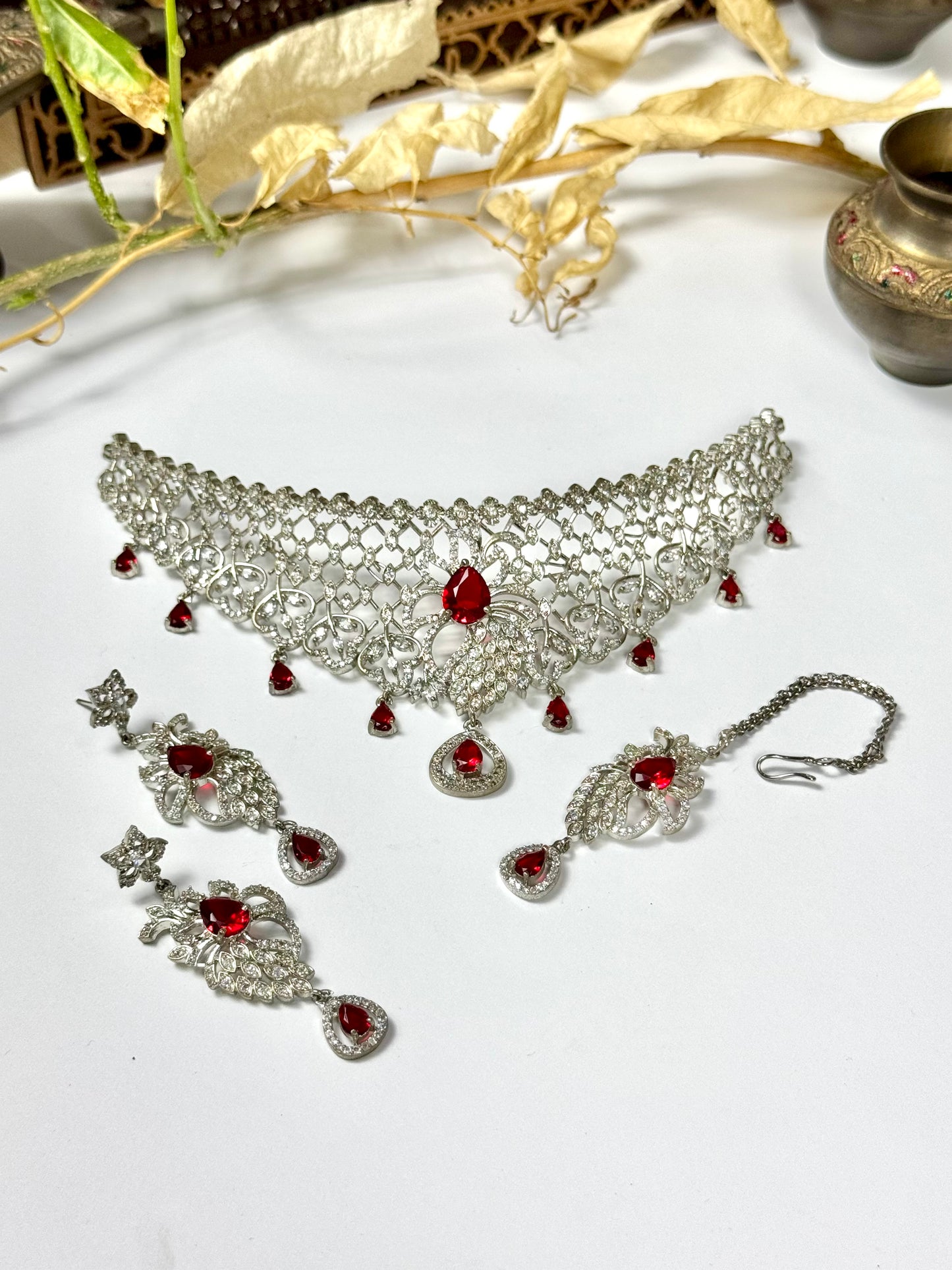 American Diamond 1 karat Choker set