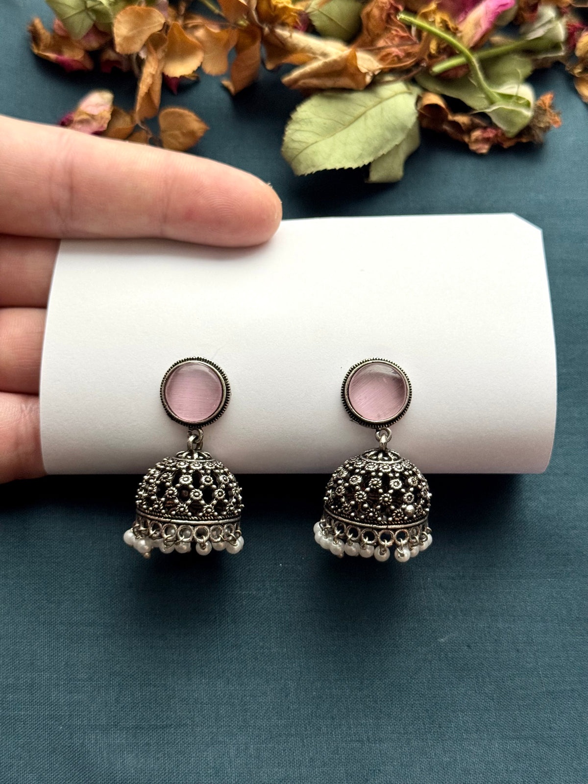 Premium Brass made Oxidised Jhumka