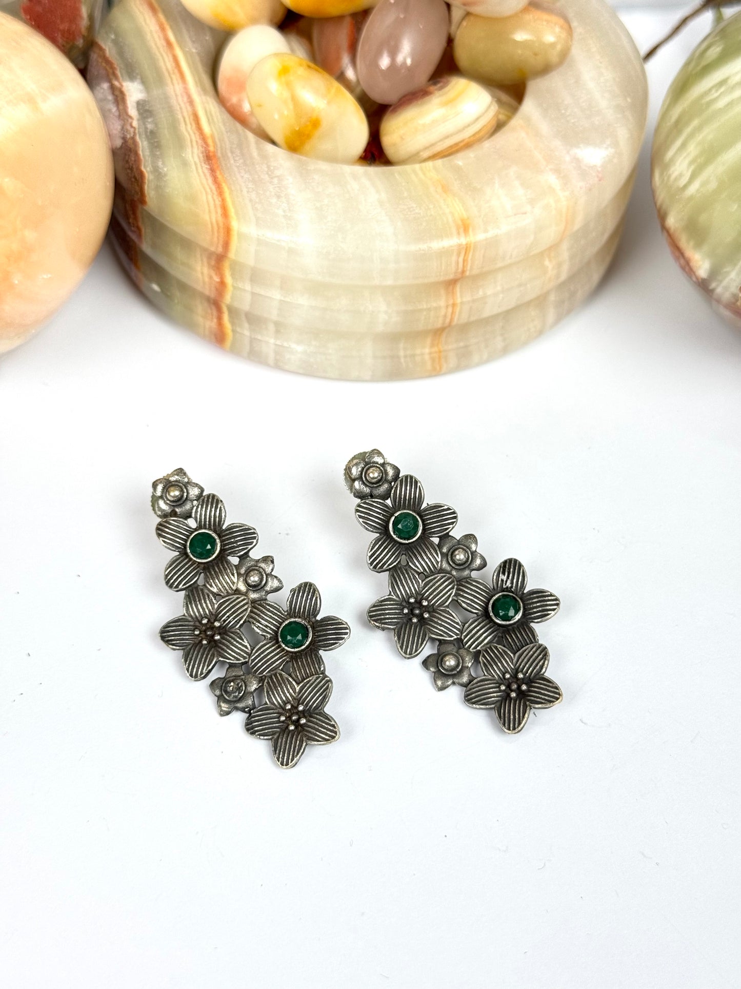 Brass made premium oxidised Earrings