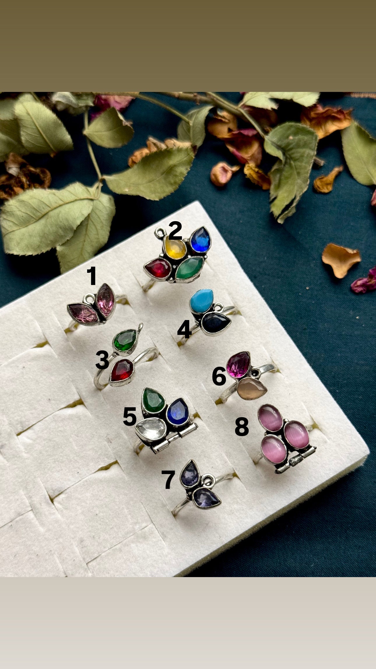 Premium Brass made oxidised Adjustable Ring