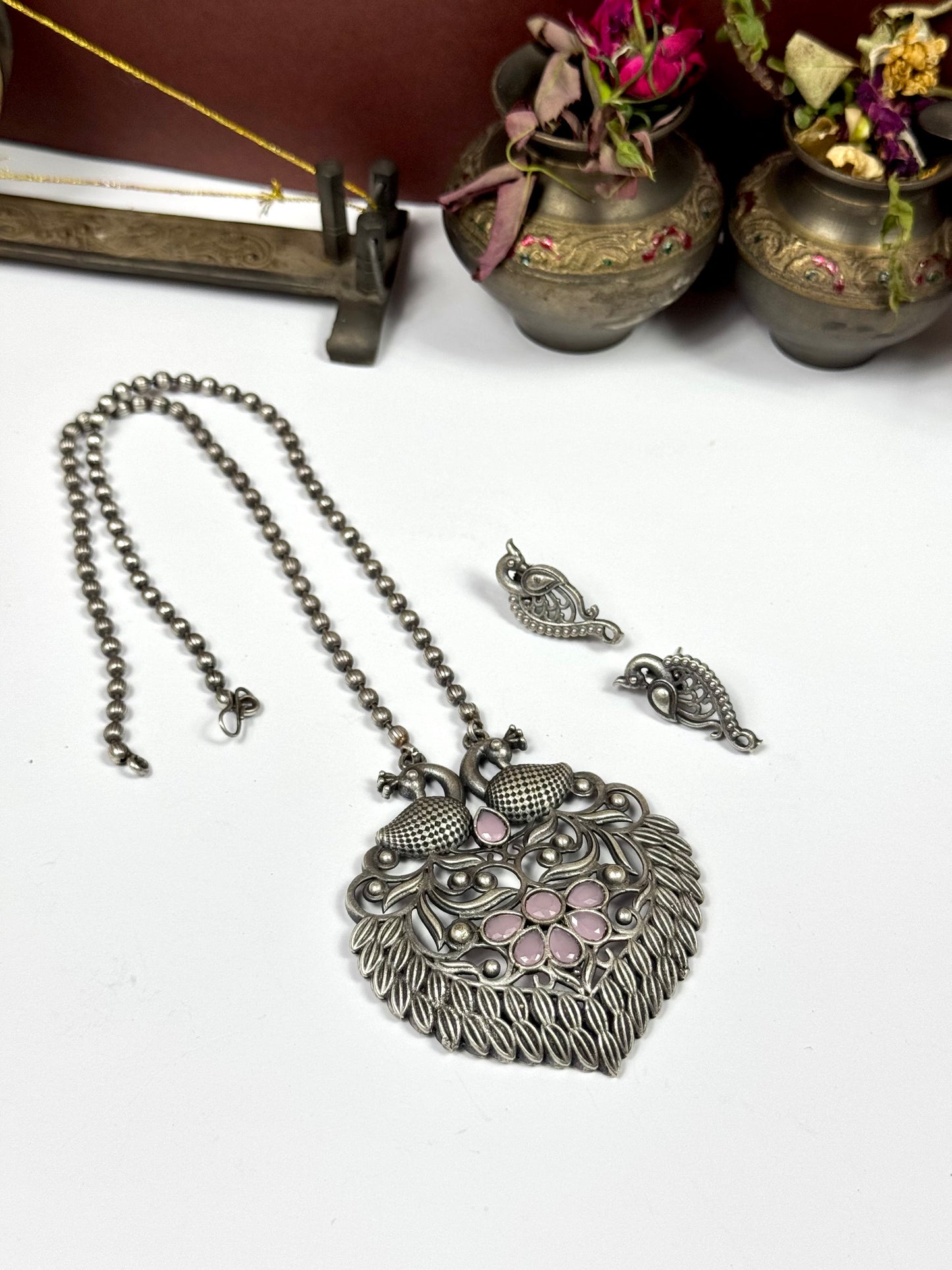 Premium oxidised Mano pendant Set