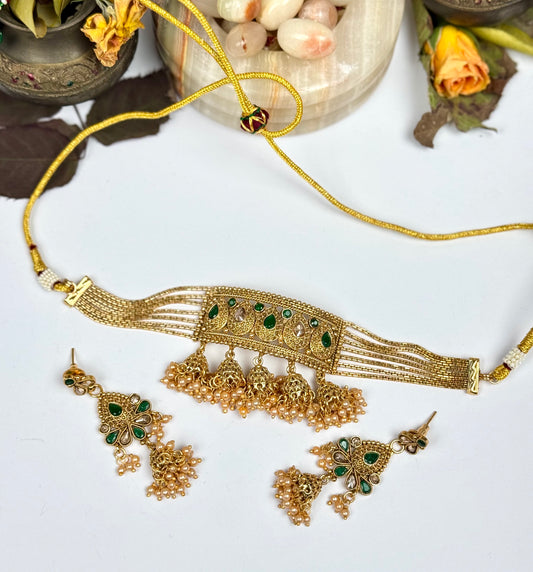 Rajwadi Brass Made Ishq Choker set