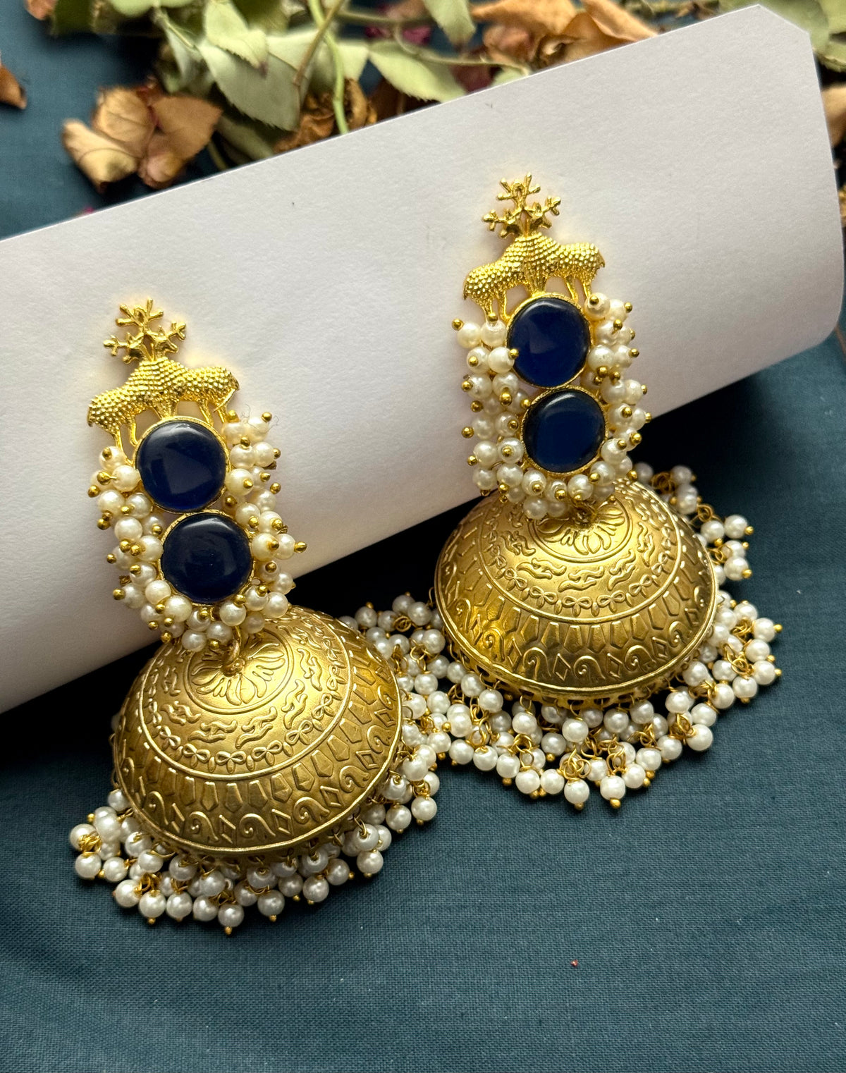 Premium Brass Radhika Jhumkas