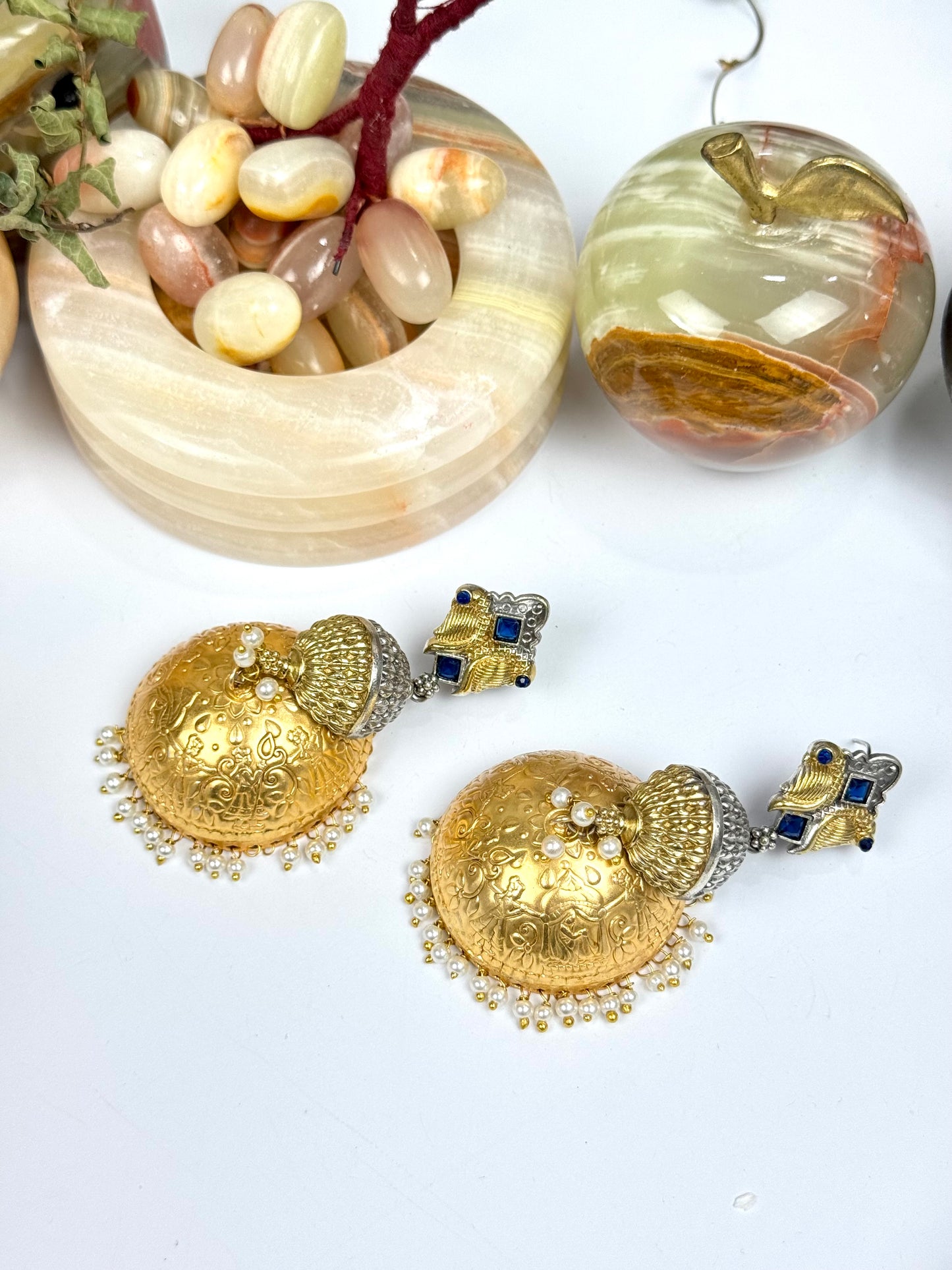 Premium Brass Made Oxidised Earrings