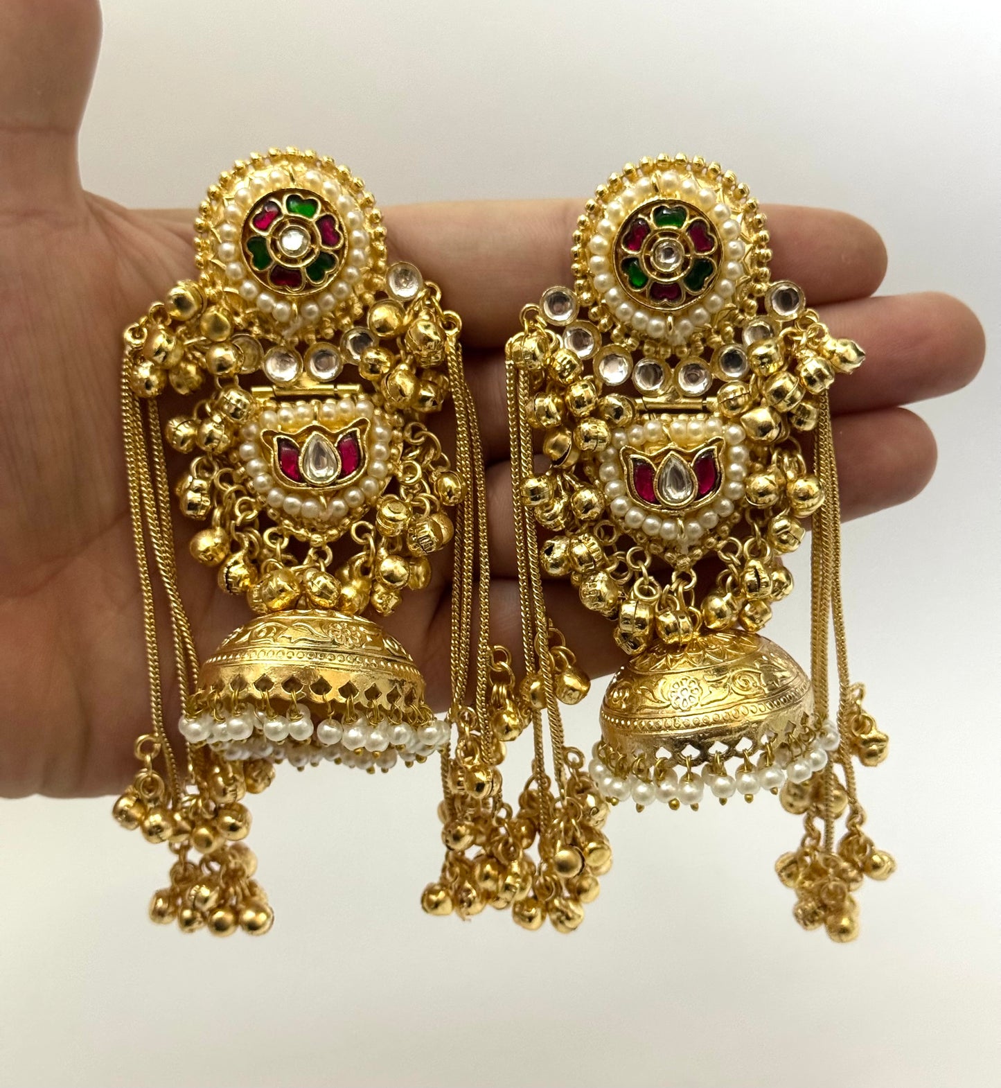 Kasmiri Brass Made Full Size Jhumka