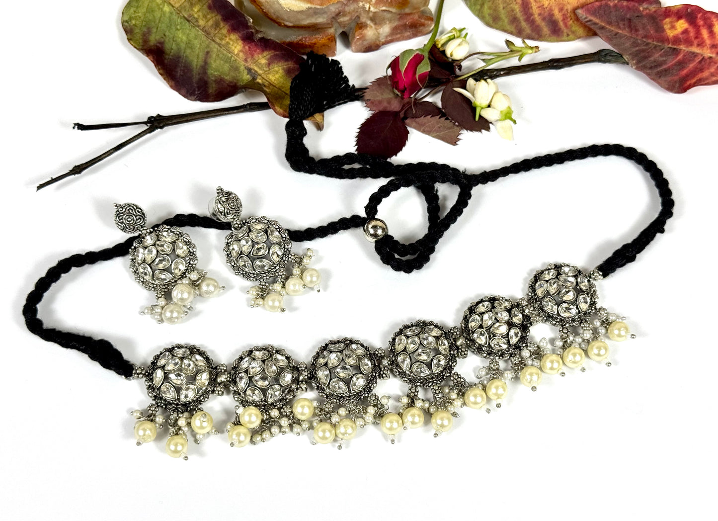 Oxidised Zarcon Choker set
