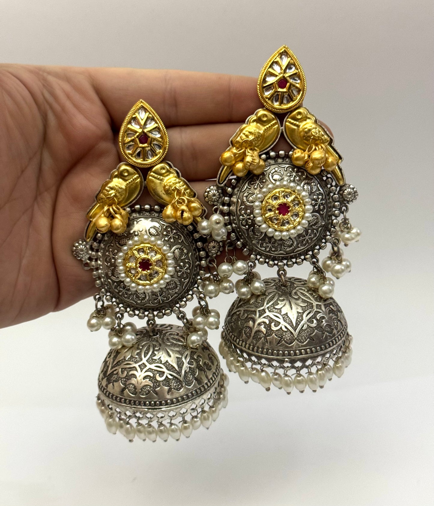 Premium Oxidised Maria Jhumka