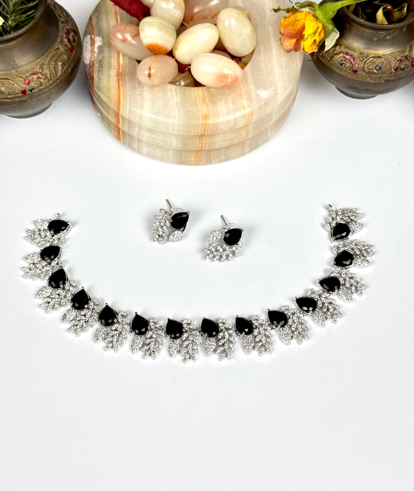 American Diamond 1karat Necklace set