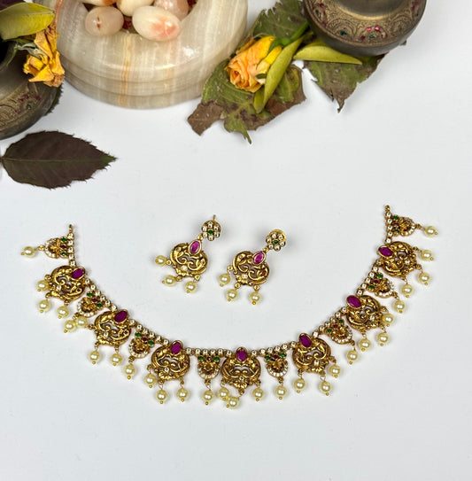 South Indian Brass made Necklace Set