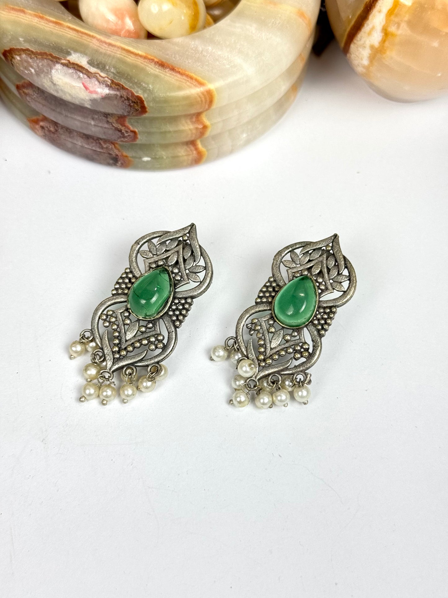 Premium Brass made Oxidised Earrings