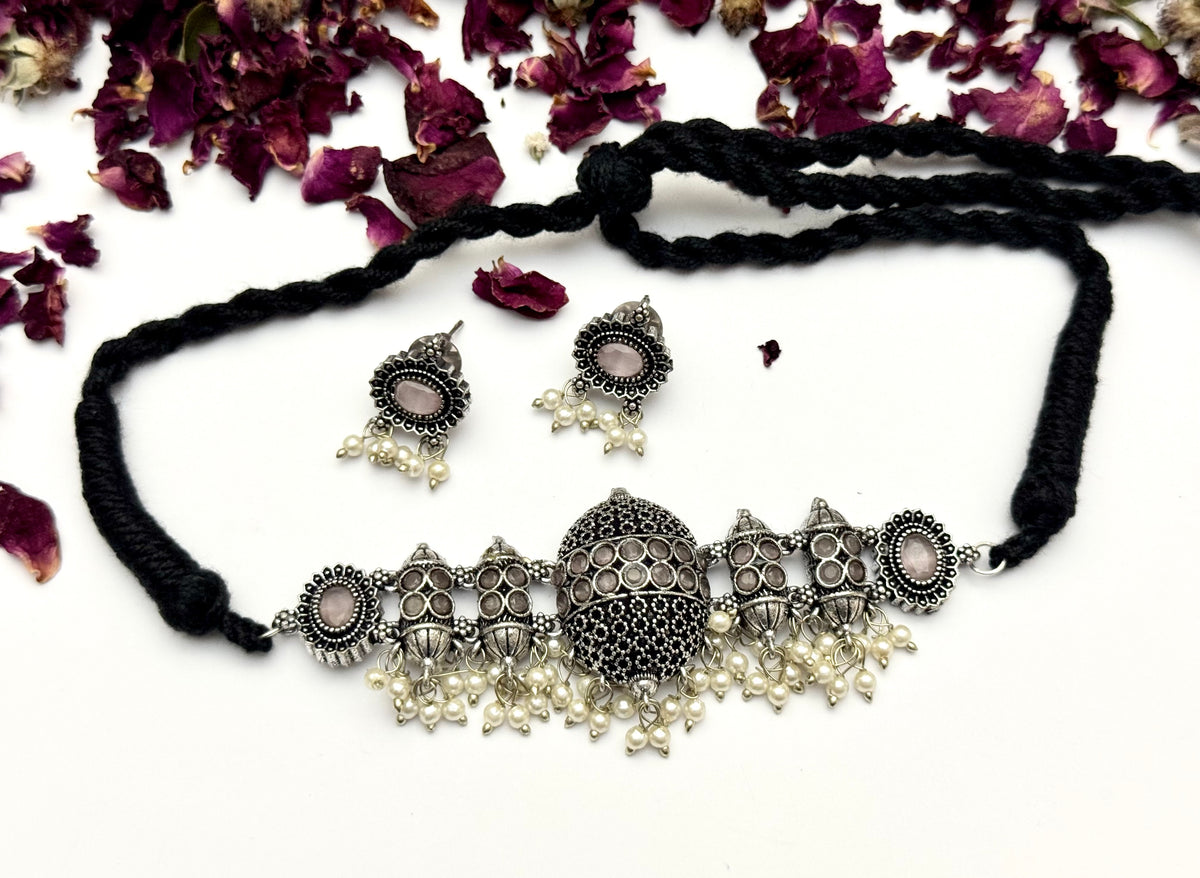 Premium Oxidised Choker set