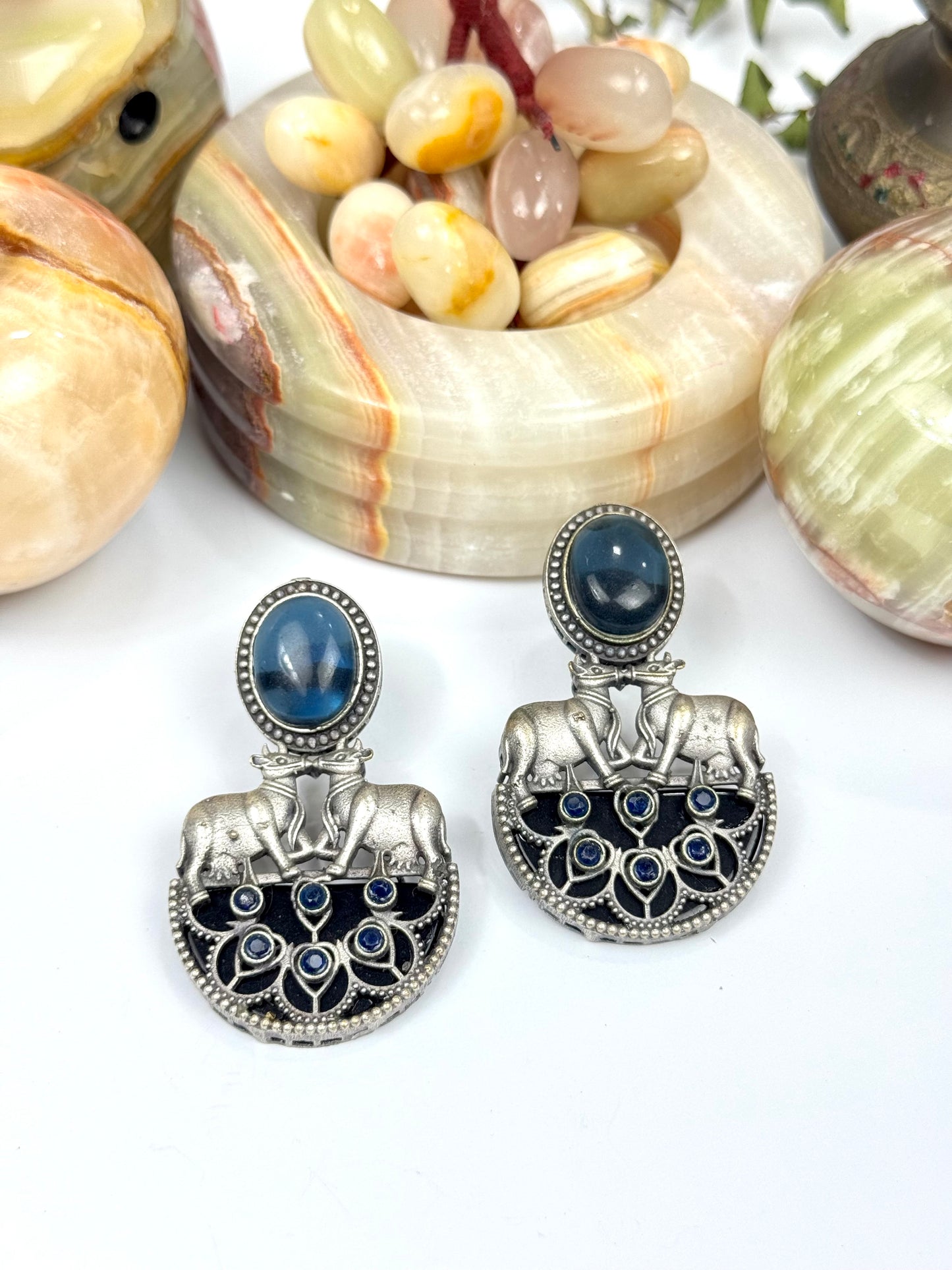 Brass made Premium Oxidised Earrings