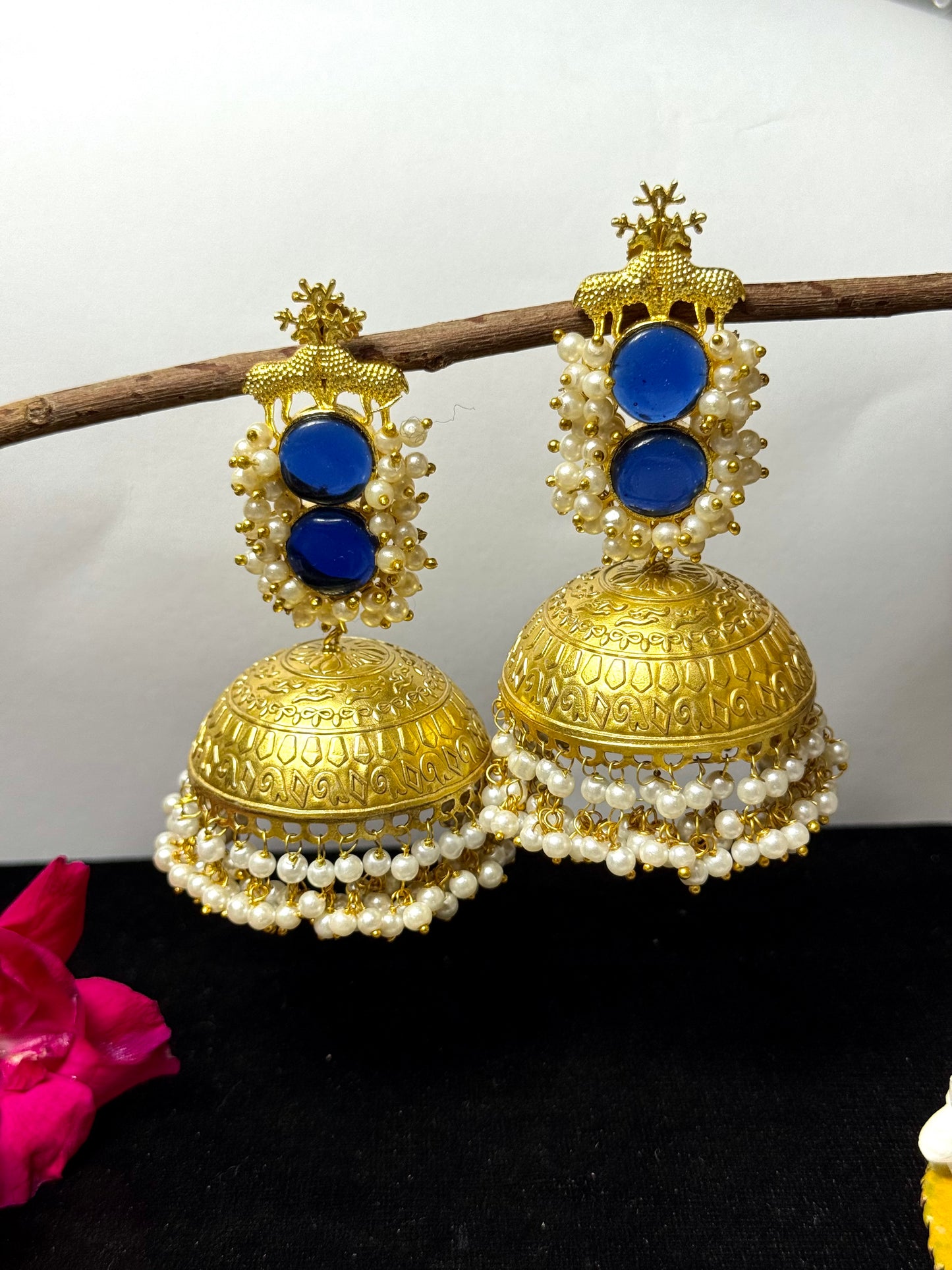 Premium Brass Radhika Jhumkas
