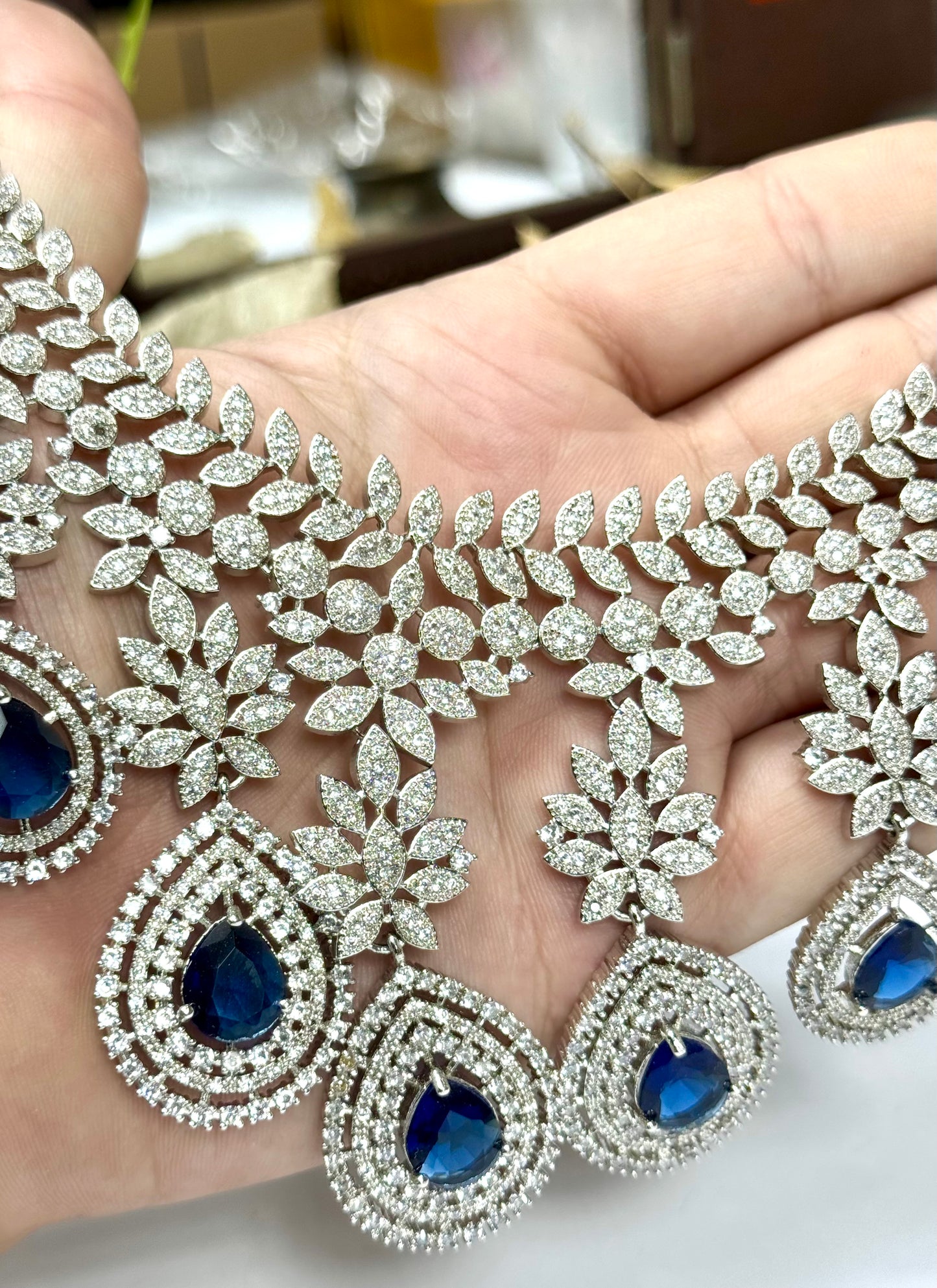 American Diamond 1 karat Necklace set