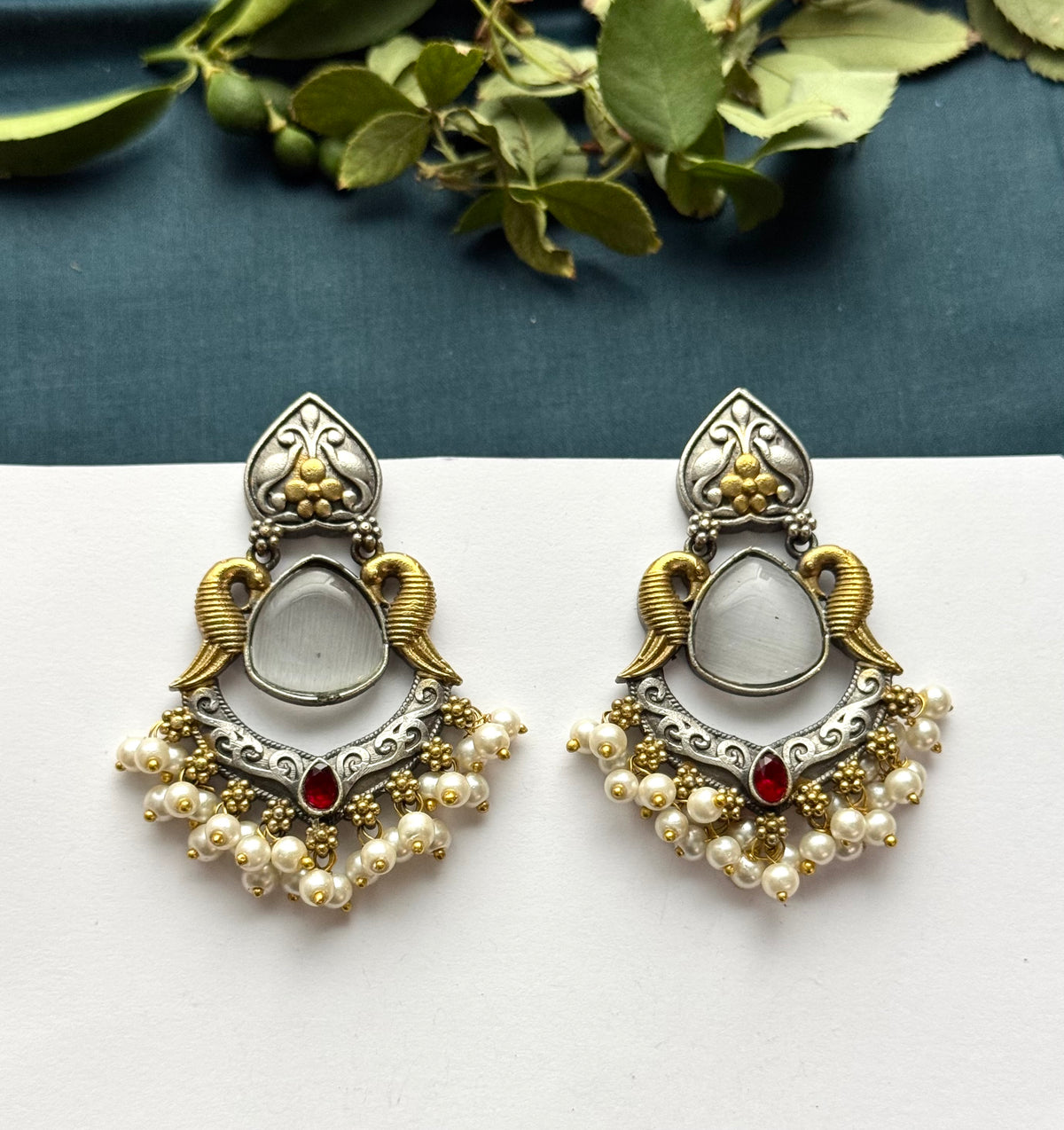 Premium Brass Made oxidised Earrings