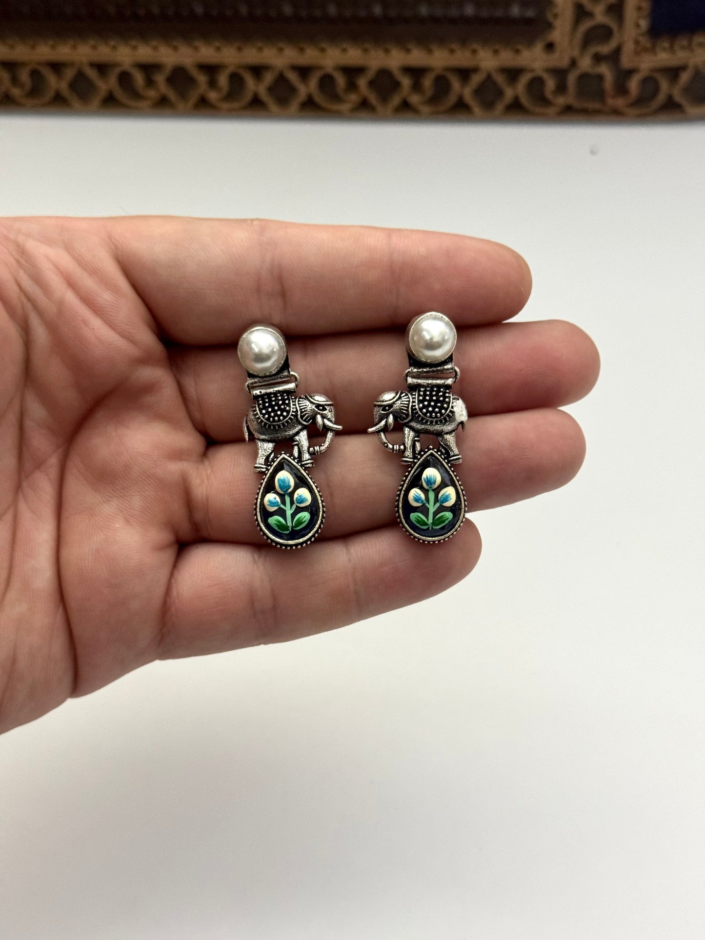 Premium brass made Oxidised Earrings