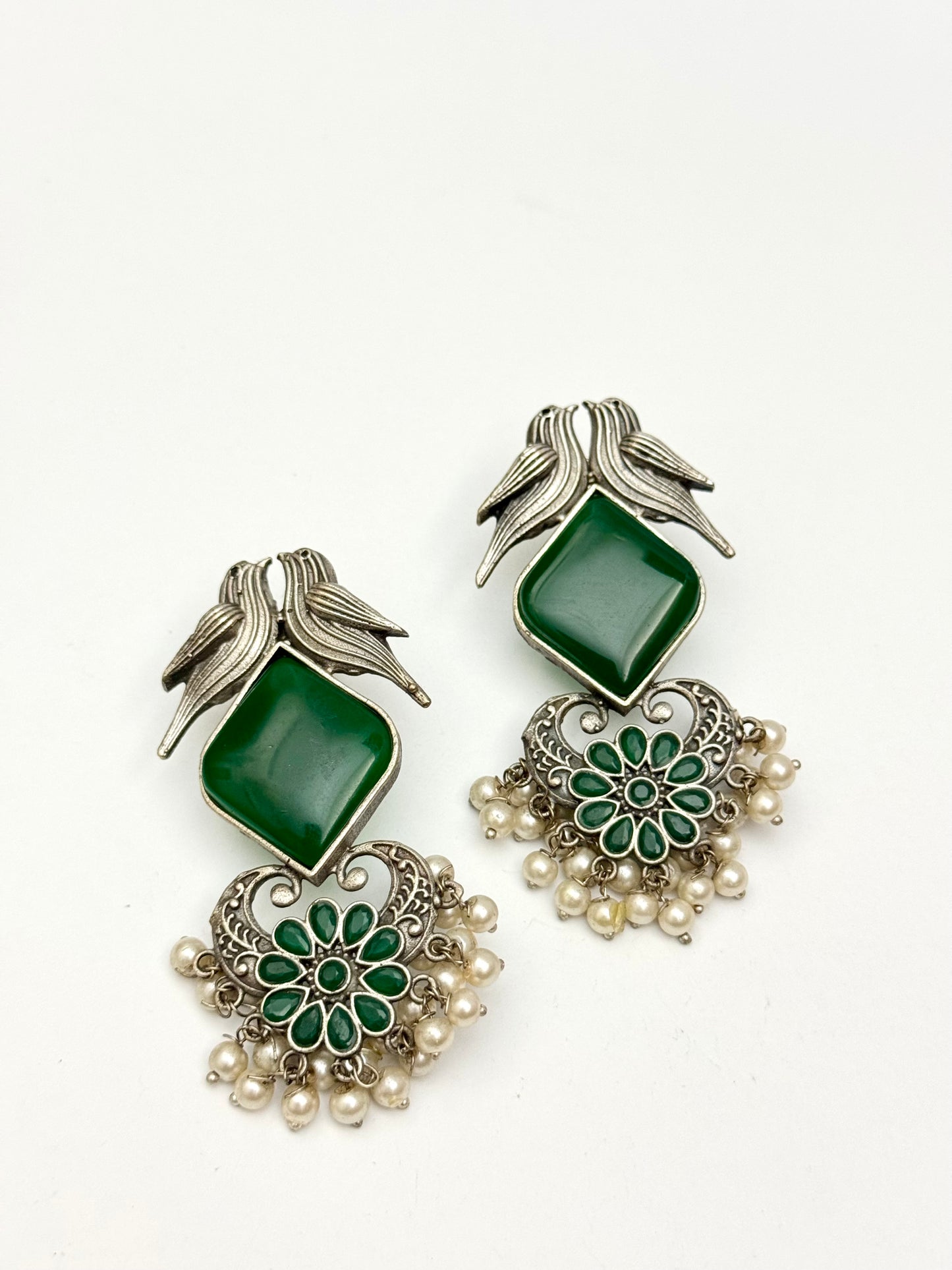 Brass Made Premium Oxidised Earrings