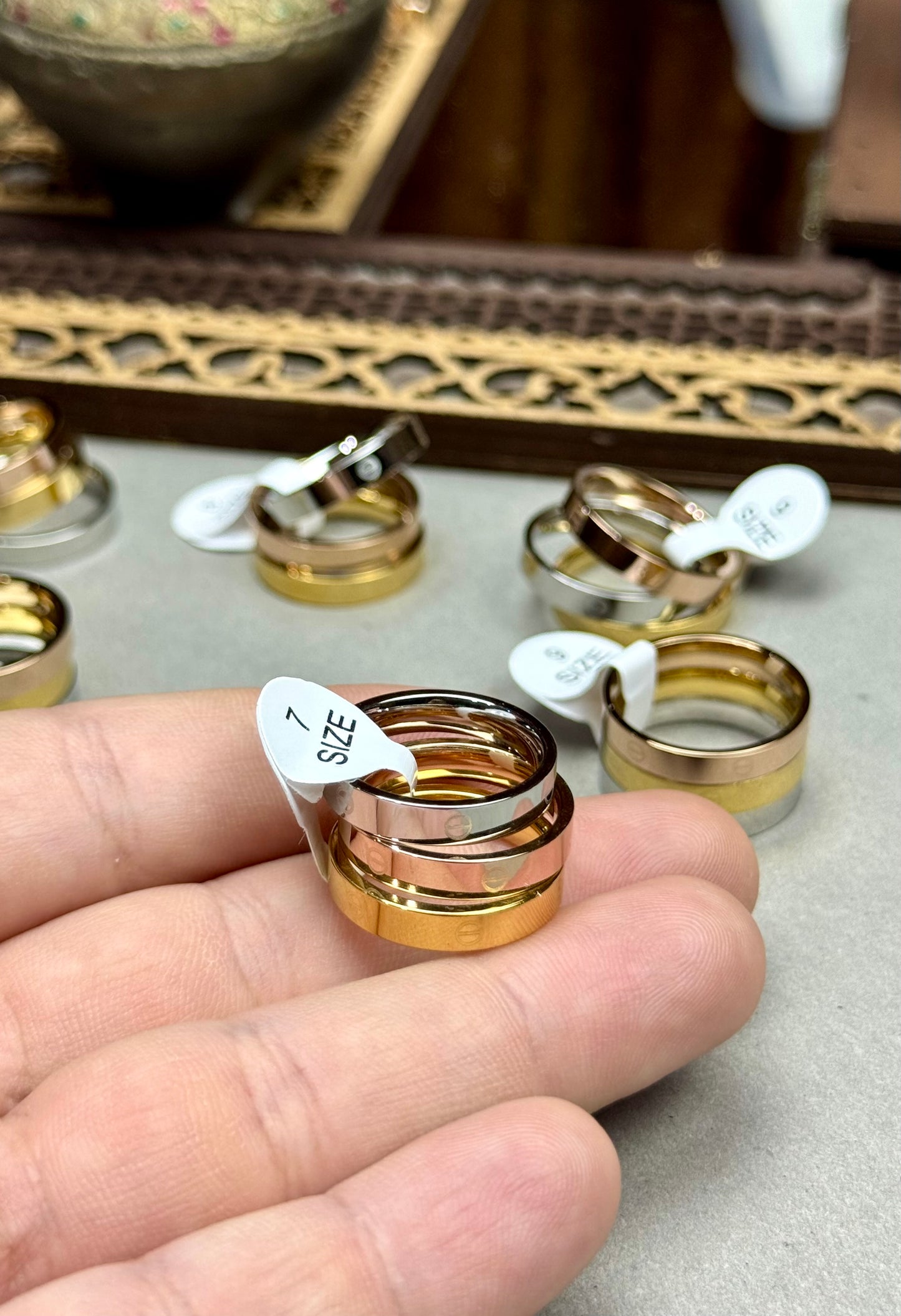 Stainless steel Rings set