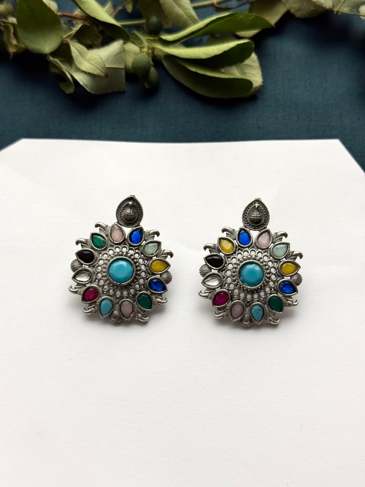 Premium Brass made oxidised earrings