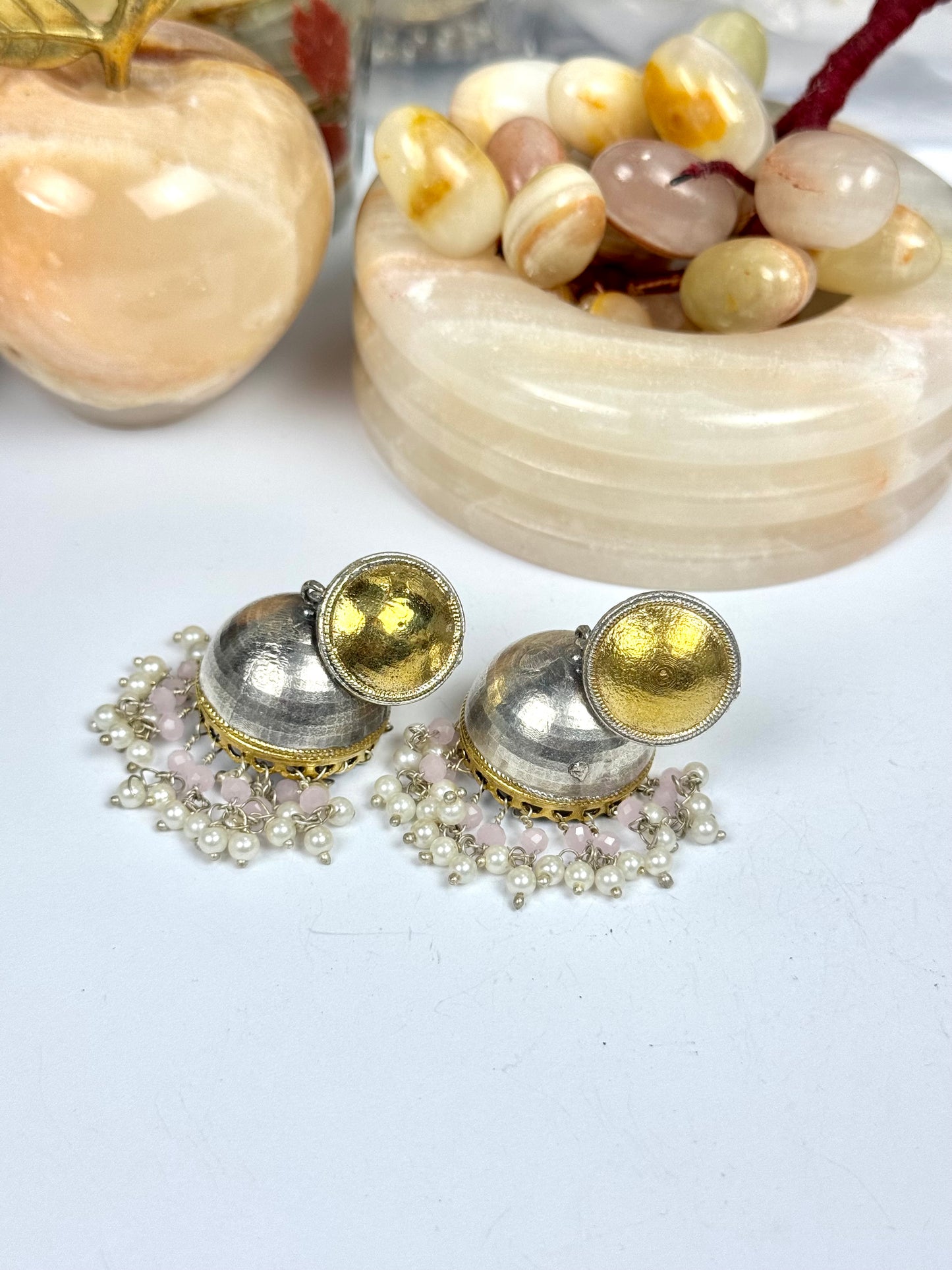 Premium Oxidised Brass made jhumkas