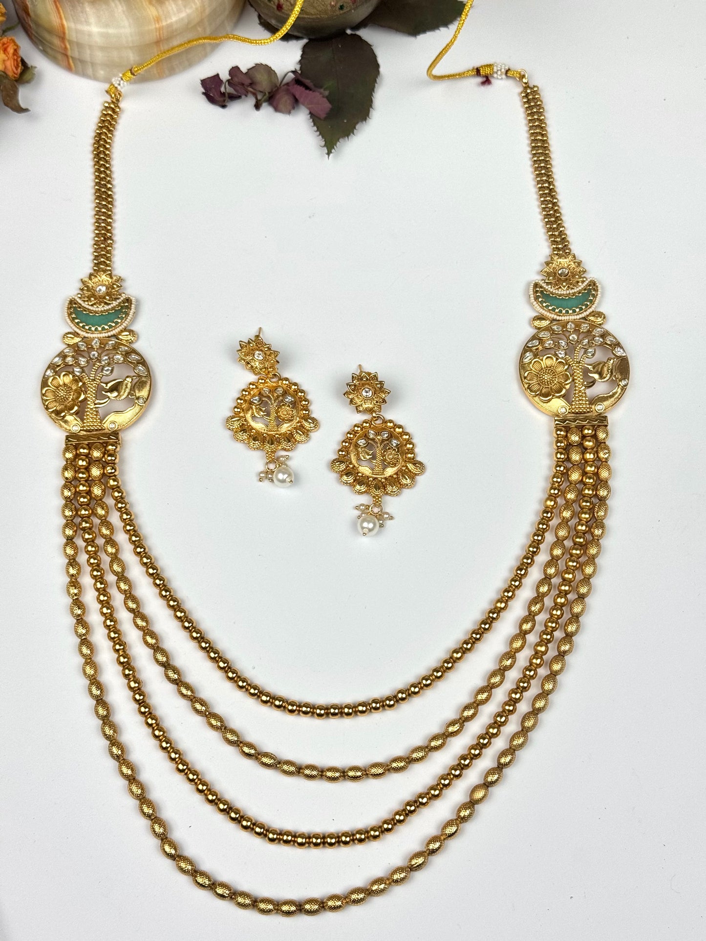 Rajwadi Triple Layer Brass Made Mal set