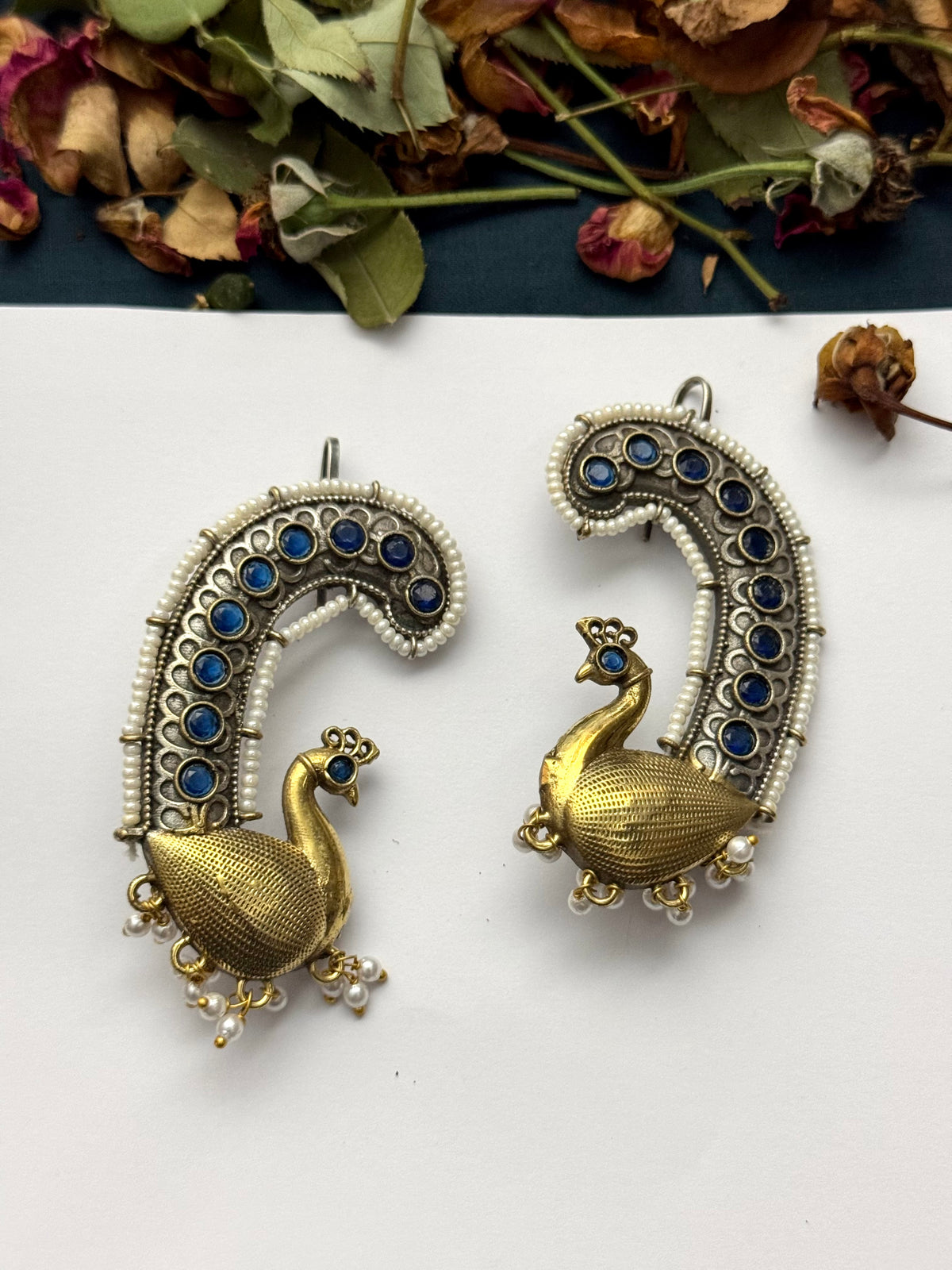 Premium Brass Made Oxidised Dilkash Earcufs