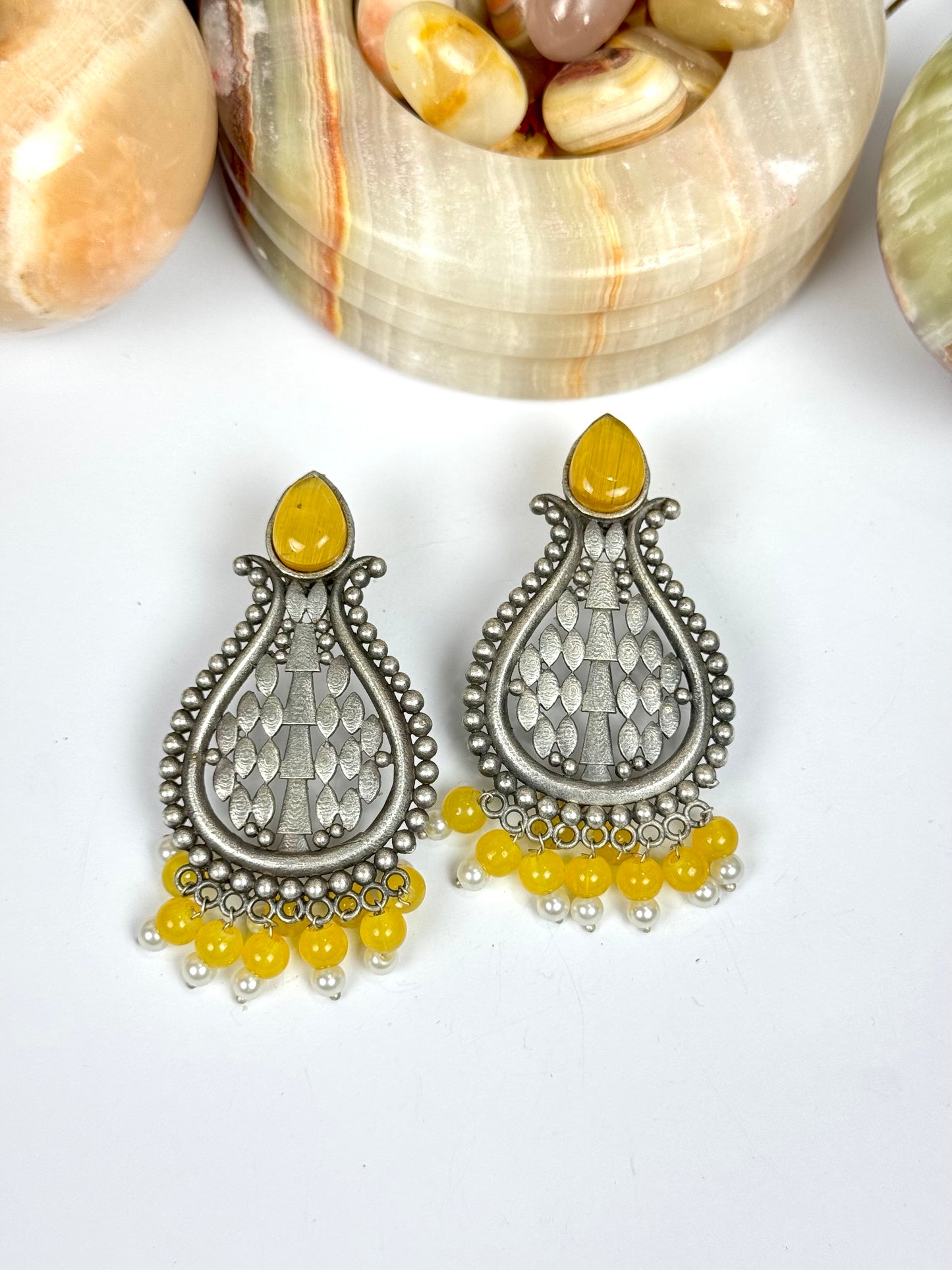 Premium Brass Made Oxidised Earrings