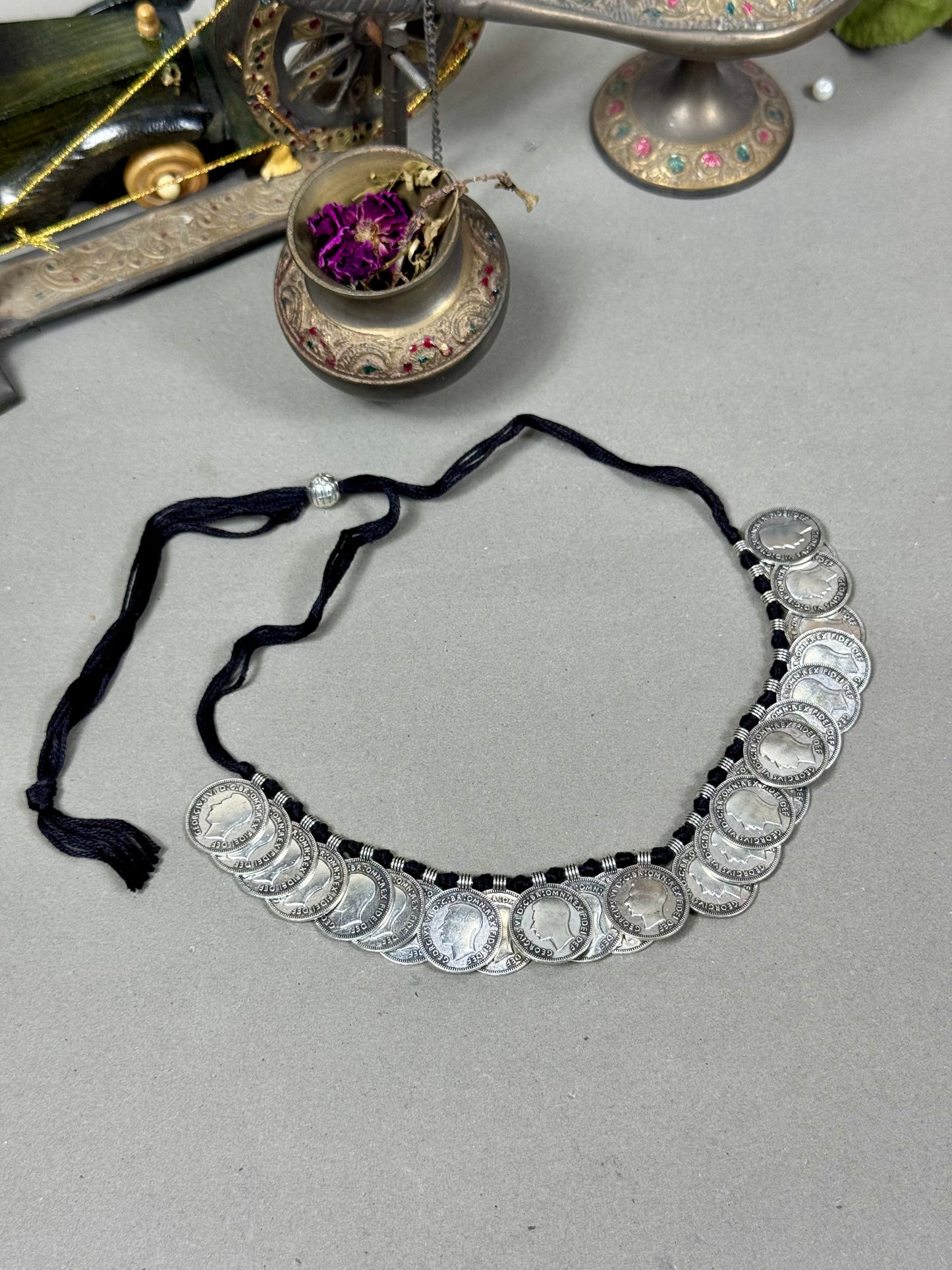 German Silver Pound Necklace