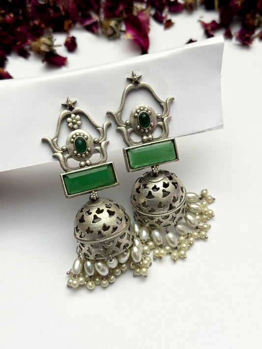 Premium oxidised Brass made fish Earrings