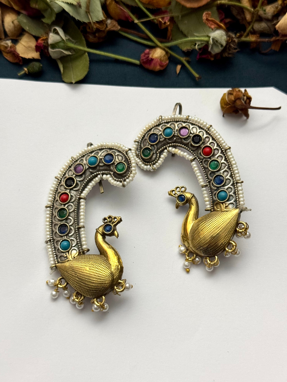 Premium Brass Made Oxidised Dilkash Earcufs