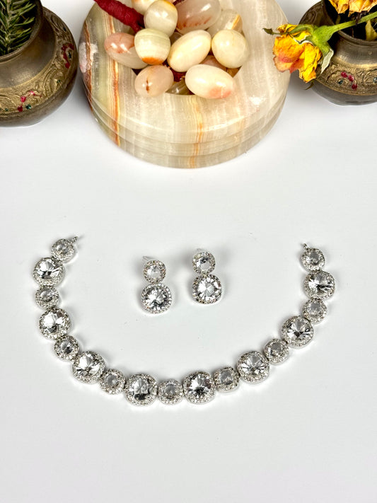 American Diamond 1karat Necklace set