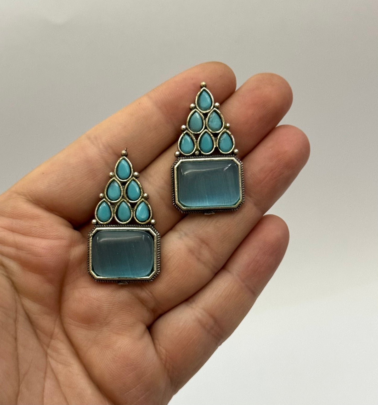 Premium oxidised Brass Made Designer Earrings
