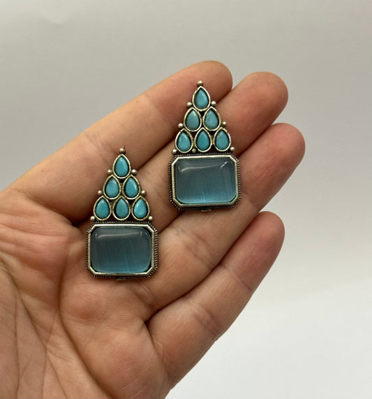 Premium oxidised Brass Made Designer Earrings