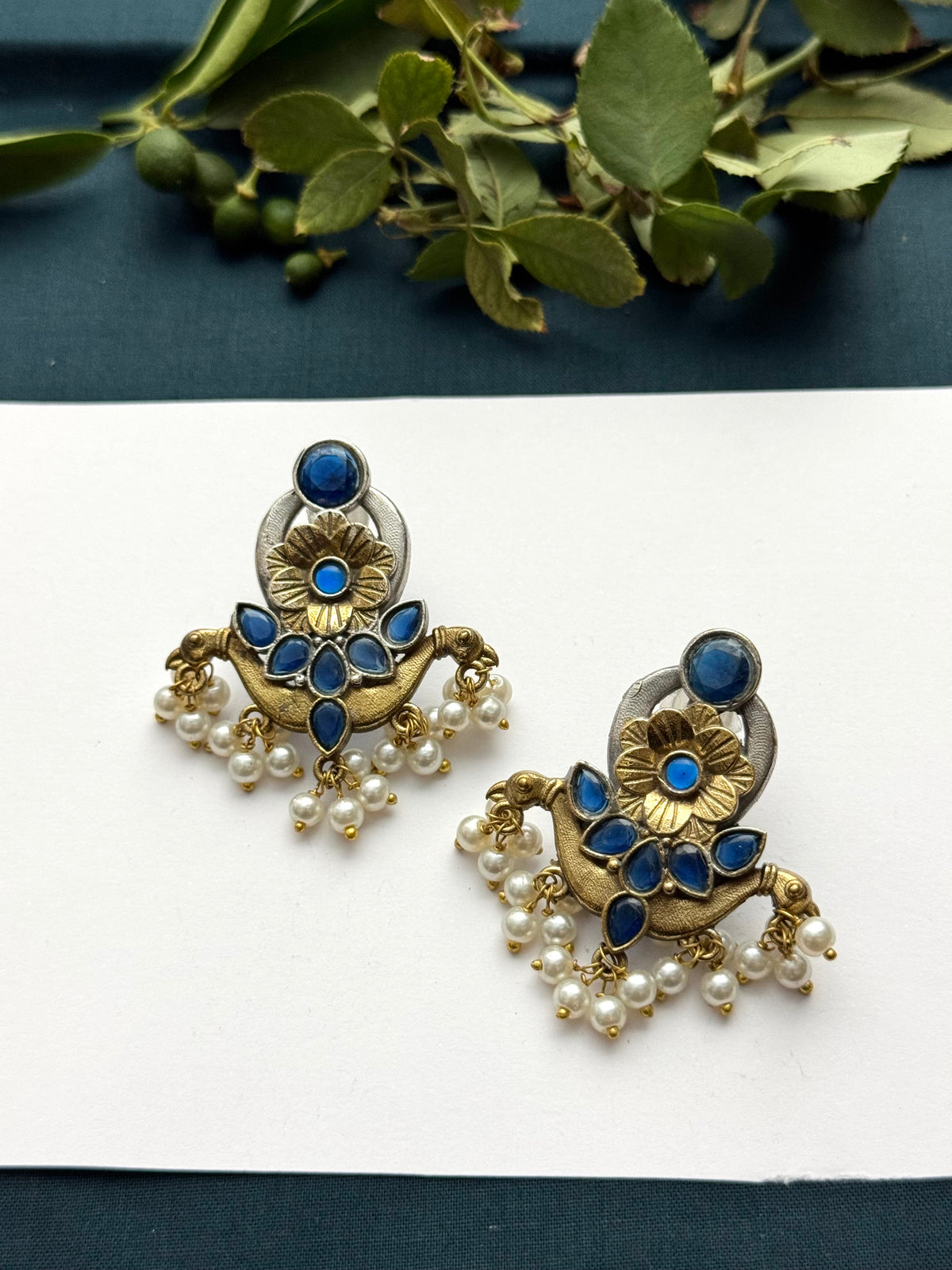 Premium Brass Made Oxidised Earrings