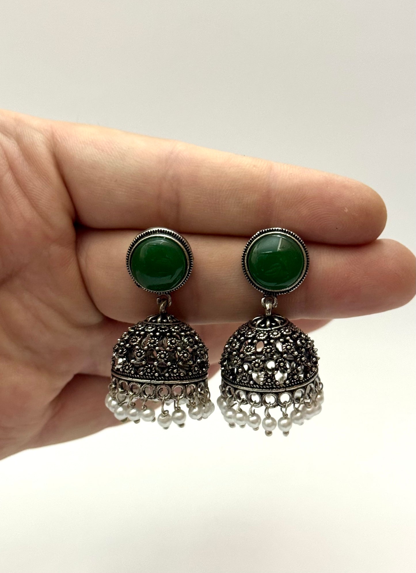 Premium Brass made Oxidised Jhumka