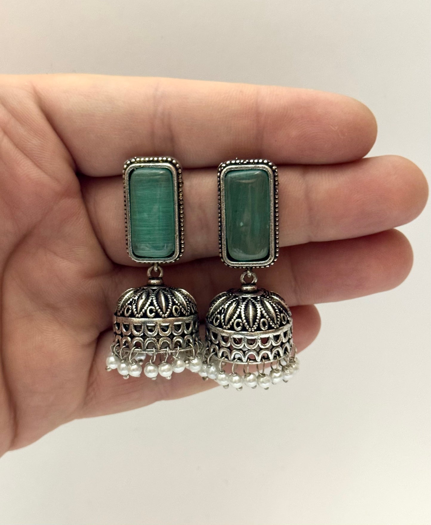 Premium Brass made oxidised Jhumka