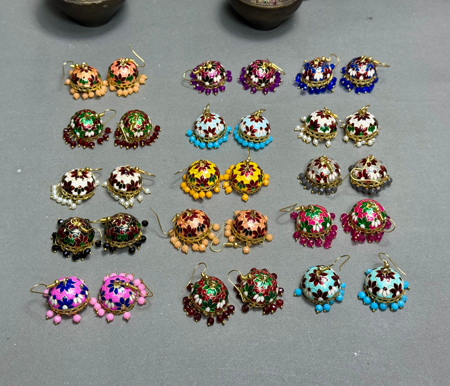 Mina jhumkies medium size